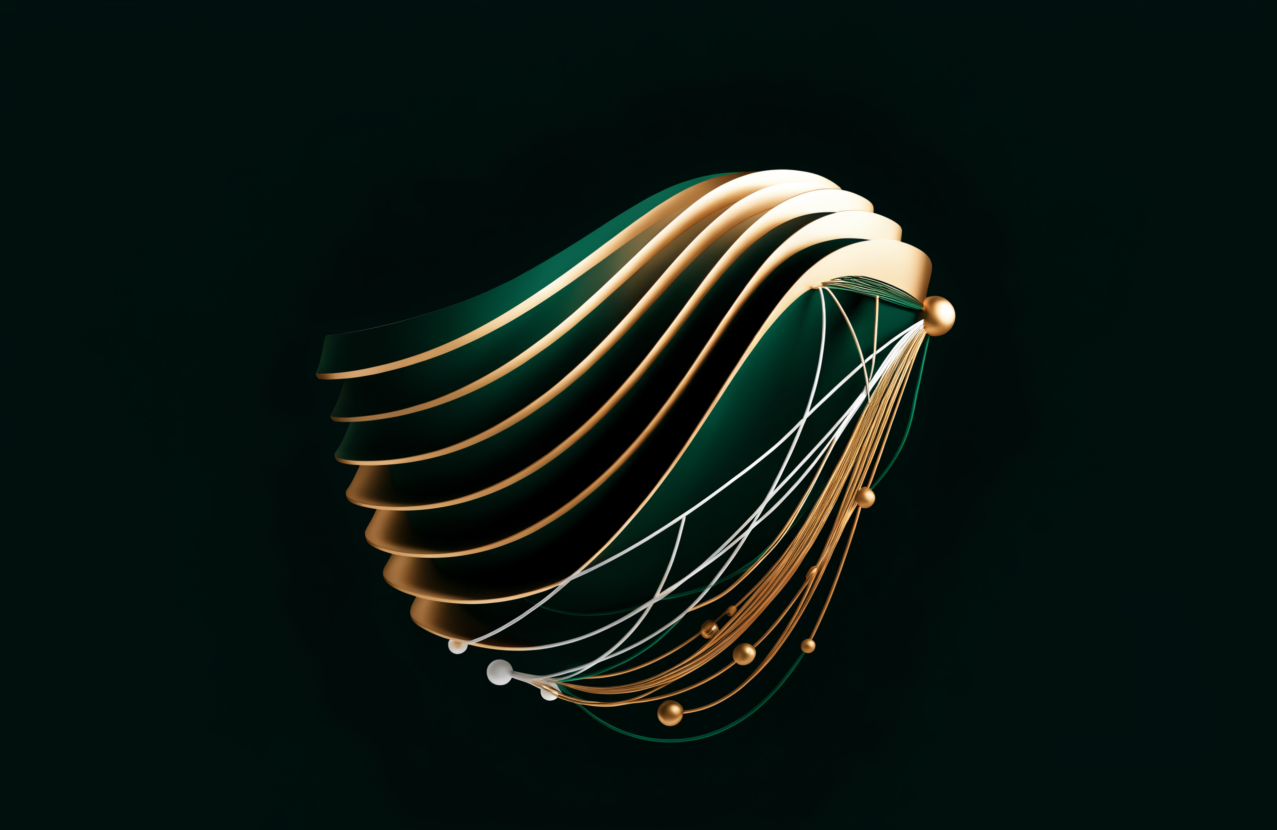 Editorial illustration of a consultant's desk in deep green and gold, signalling AI for professional services firms